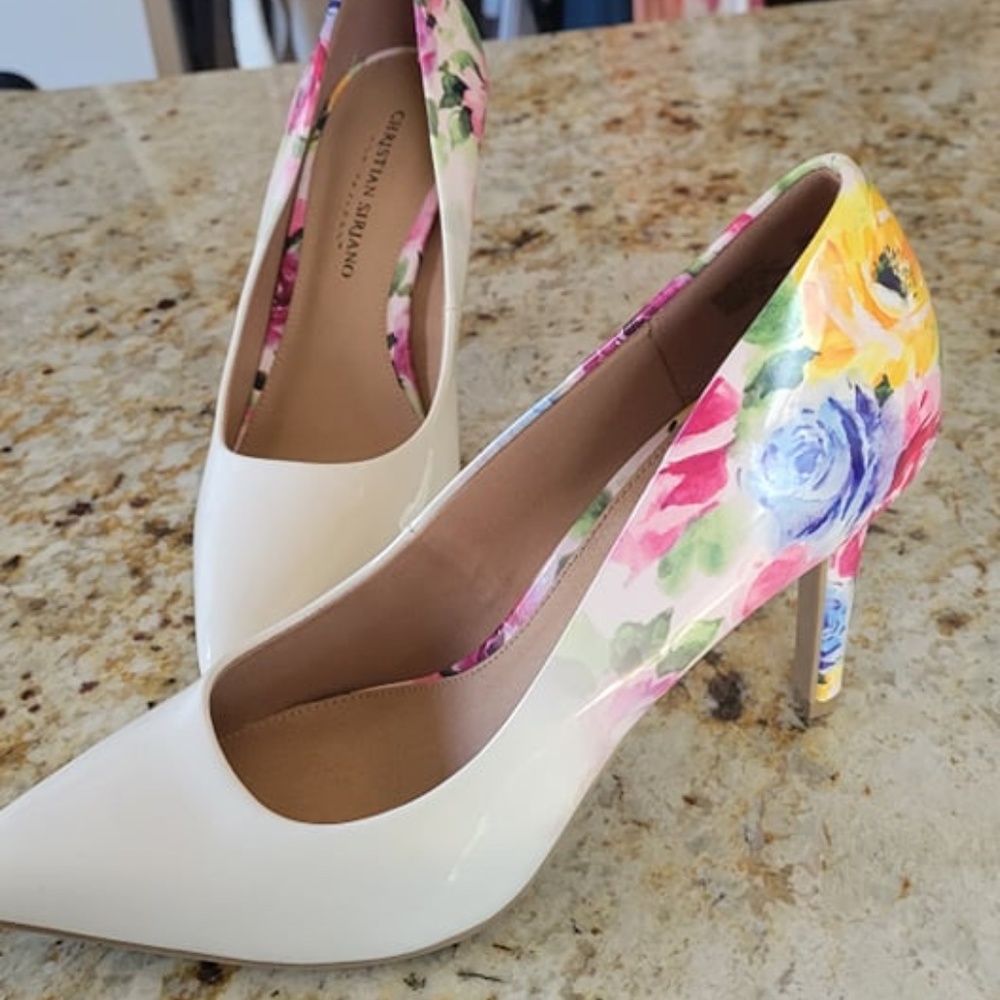 Christian Siriano Floral Pumps